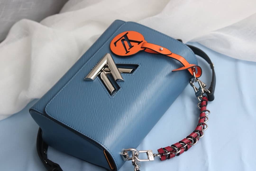 LV Tote Dupe Twist MM Crossbody Bag Replica Blue M50305