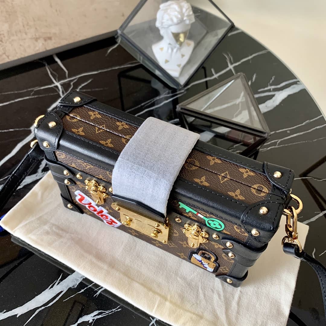 L0vis Vvtt0n Petite Malle Monogram Canvas Replica Bag Brown M40273