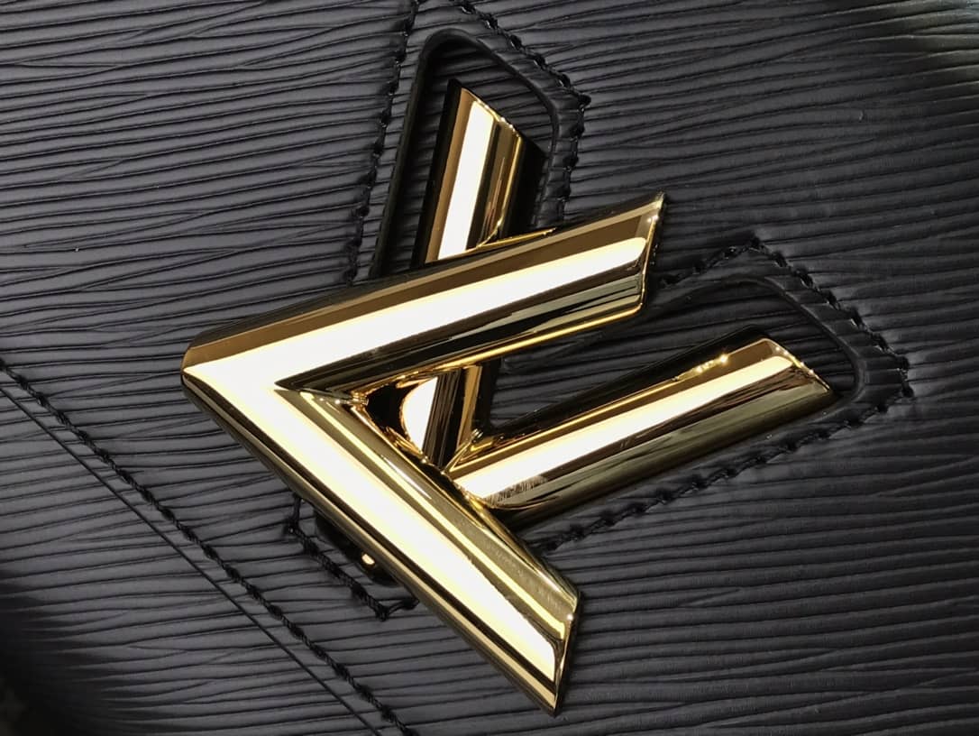 L0vis Vvtt0n Twist MM Golden Lock Handle Epi Leather Replica Crossbody Bag Black M57506