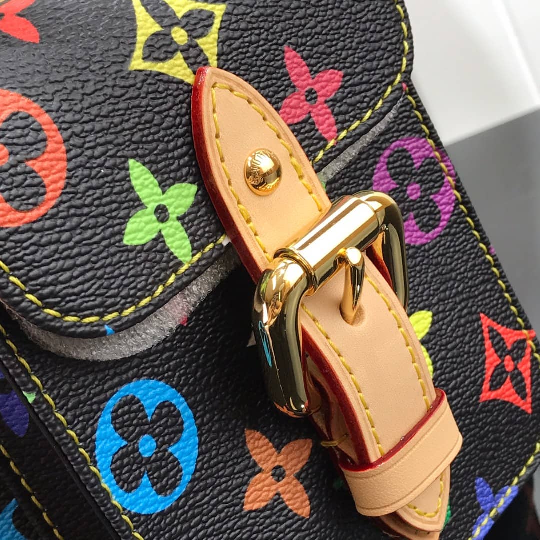 L0vis Vvtt0n Monogram Multicolor Petit Noe Replica Shoulder Bag Black M42229