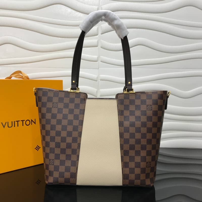 L0vis Vvtt0n Jersey Damier Ebene Canvas Magnolia Beige Bag Replica N44041