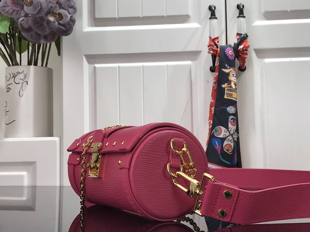 L0vis Vvtt0n Papillon Trunk Monogram Chain Replica Crossbody Bag Pink M57836