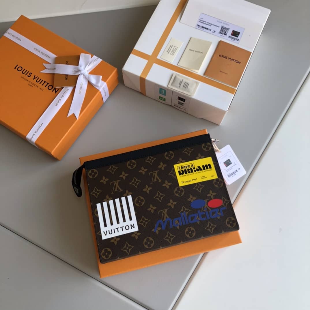 L0vis Vvtt0n Monogram Eclipse Canvas Replica Pochette Voyage MM Brown M61692