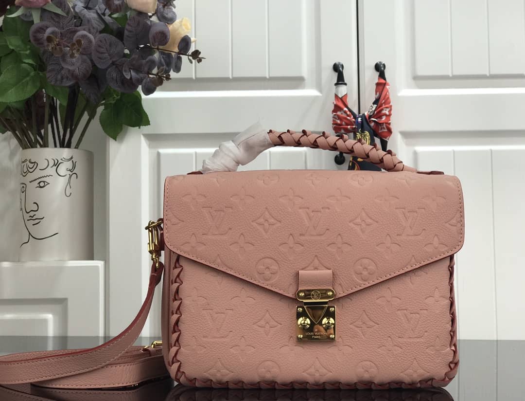 L0vis Vvtt0n Pochette Metis Braided Monogram Empreinte Replica Pink M43942