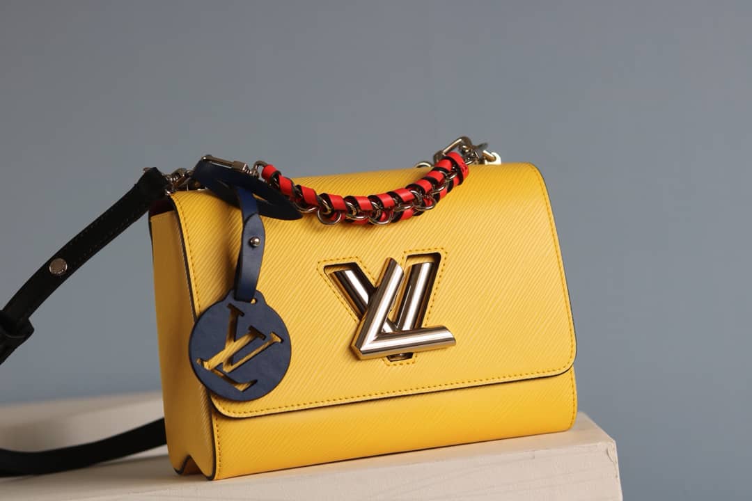 LV Tote Dupe Twist MM Crossbody Bag Replica Yellow M50305