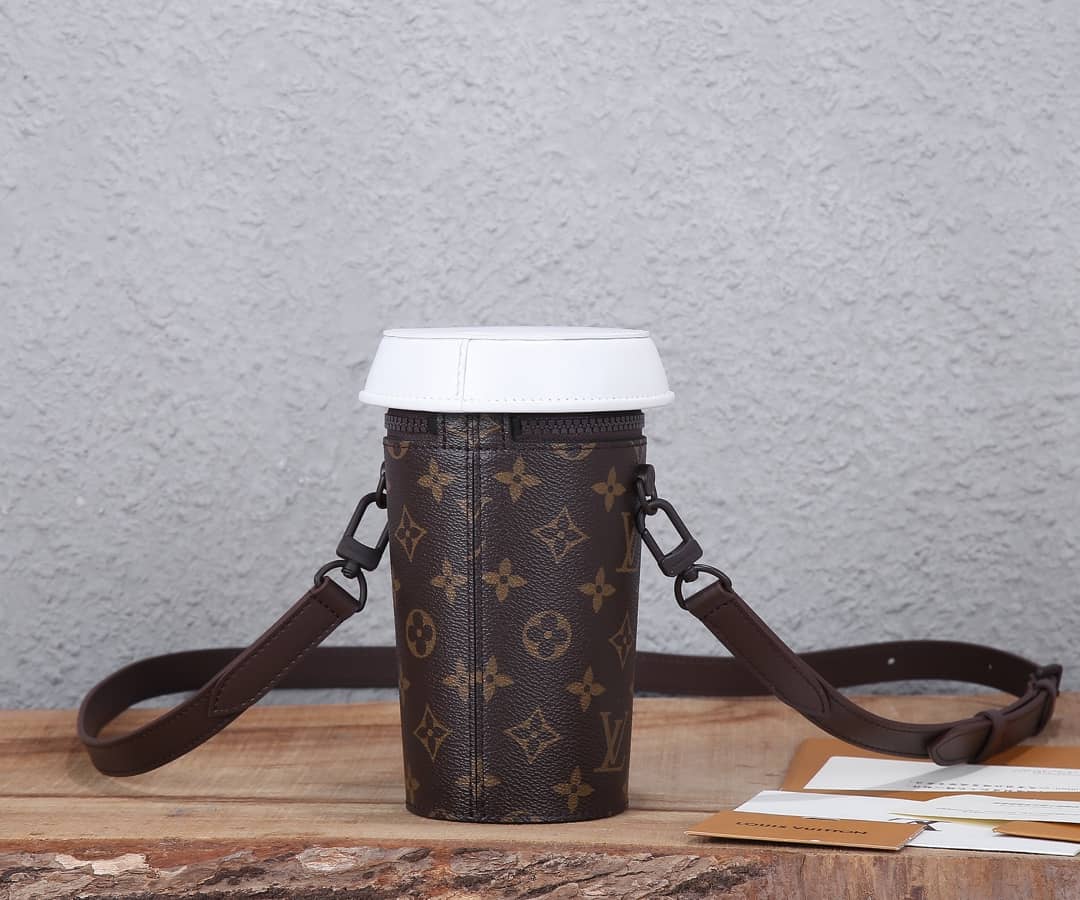 L0vis Vvtt0n Vintage Monogram Coated Canvas Coffee Cup Replica Pouch M80812