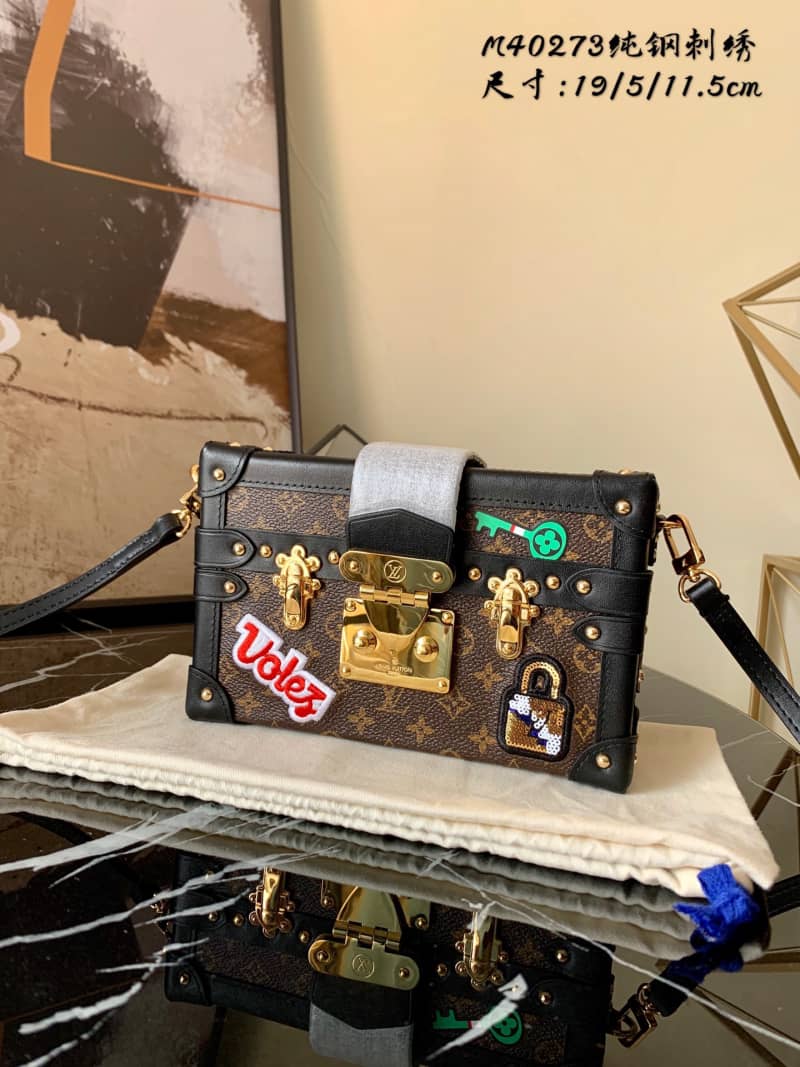 L0vis Vvtt0n Petite Malle Monogram Canvas Replica Bag Brown M40273