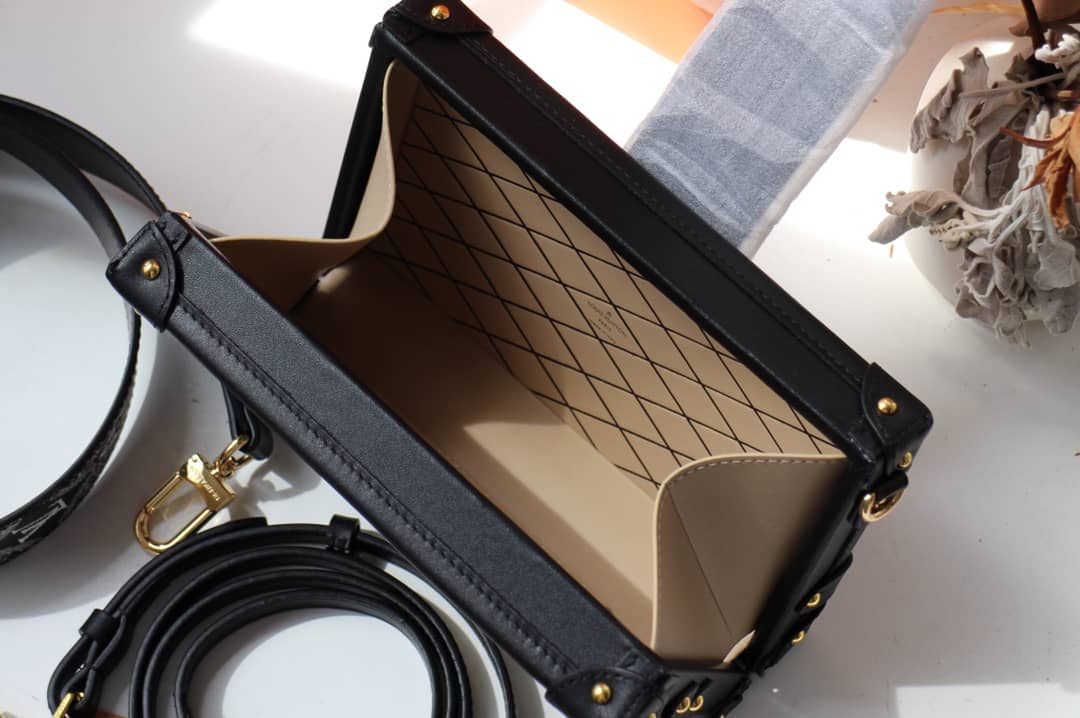 L0vis Vvtt0n Petite Malle Monogram Canvas Replica Bag Black M40273