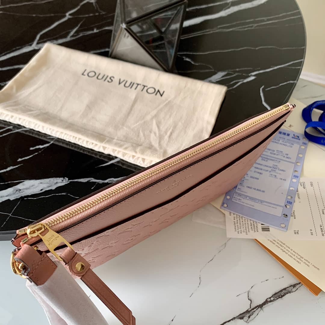 L0vis Vvtt0n Pochette Melanie MM Monogram Empreinte Replica Clutch Pink M68705