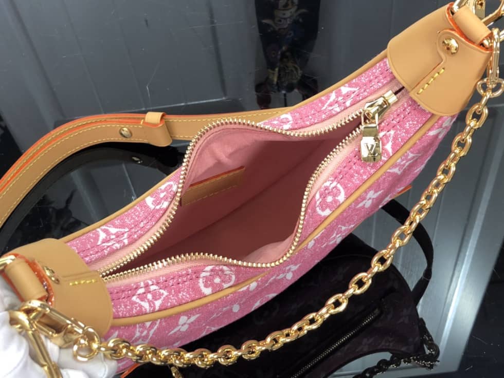 L0vis Vvtt0n Denim Loop Bag Pink M81166 Replica Hobo