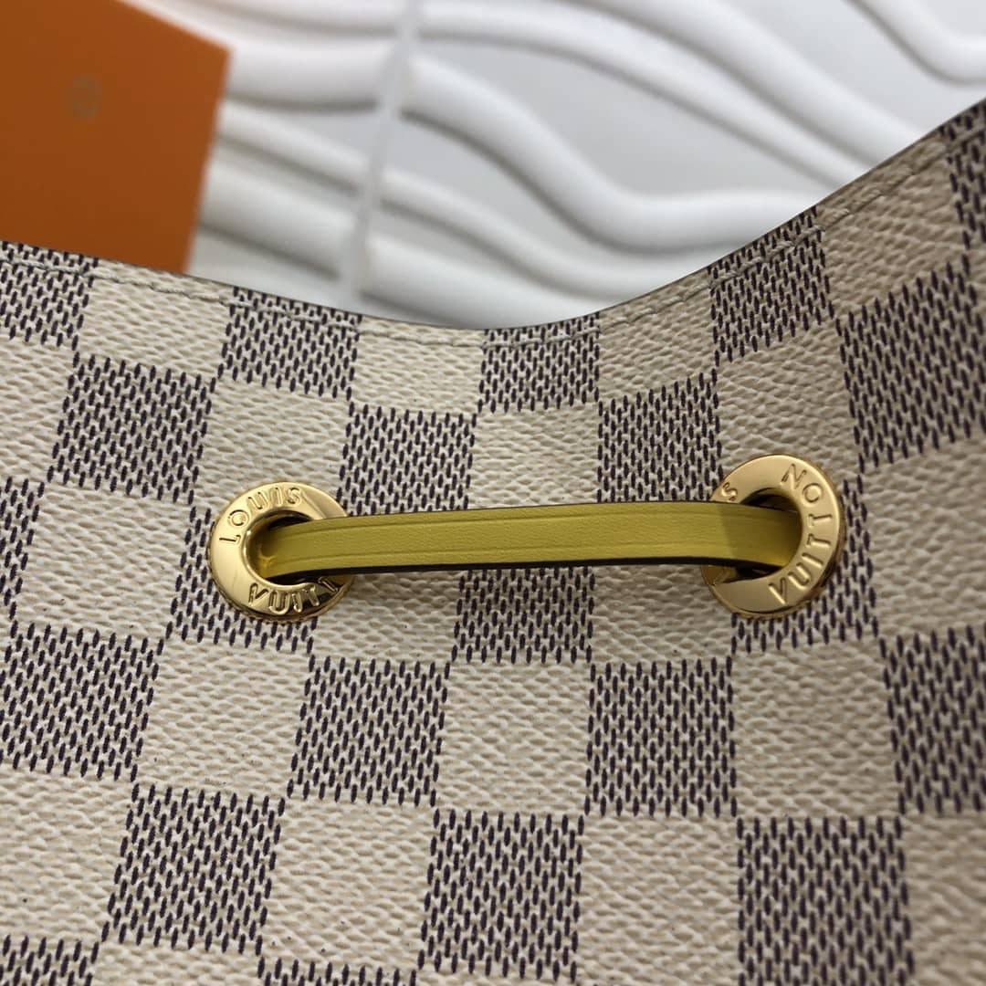 L0vis Vvtt0n Noe Monogram Canvas Replica Bucket Bag Yellow