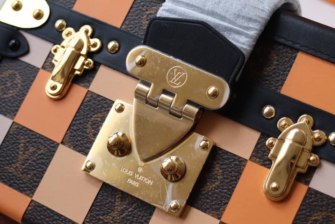 L0vis Vvtt0n Petite Malle Monogram Canvas Replica Bag Orange M40273