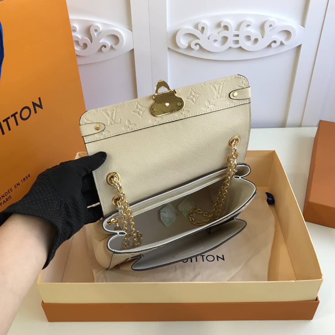 L0vis Vvtt0n Monogram Empreinte Vavin PM Chain Replica Shoulder Bag Cream M44151