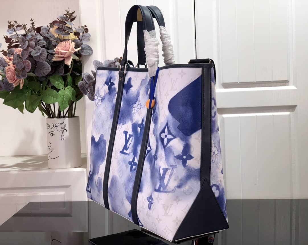 L0vis Vvtt0n Weekend GM Watercolor Monogram Replica Tote Blue M45754