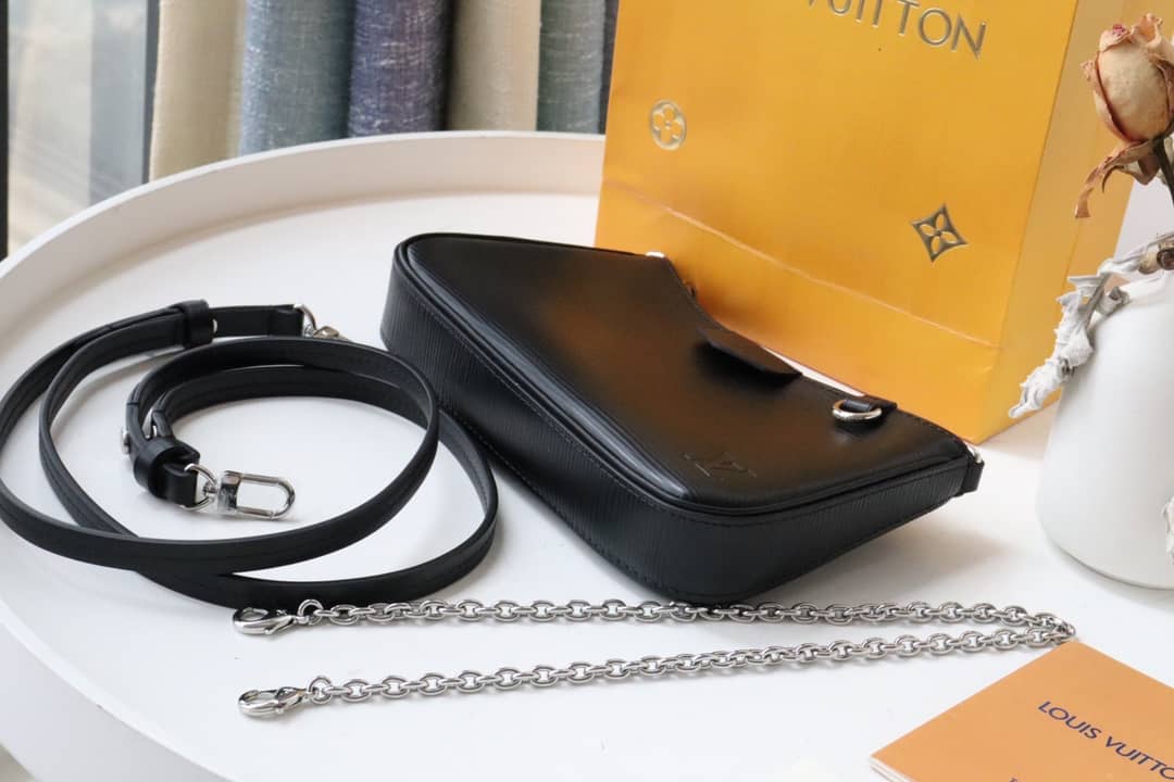 L0vis Vvtt0n Easy Pouch 2way Epi Replica Crossboy Bag Black M80483