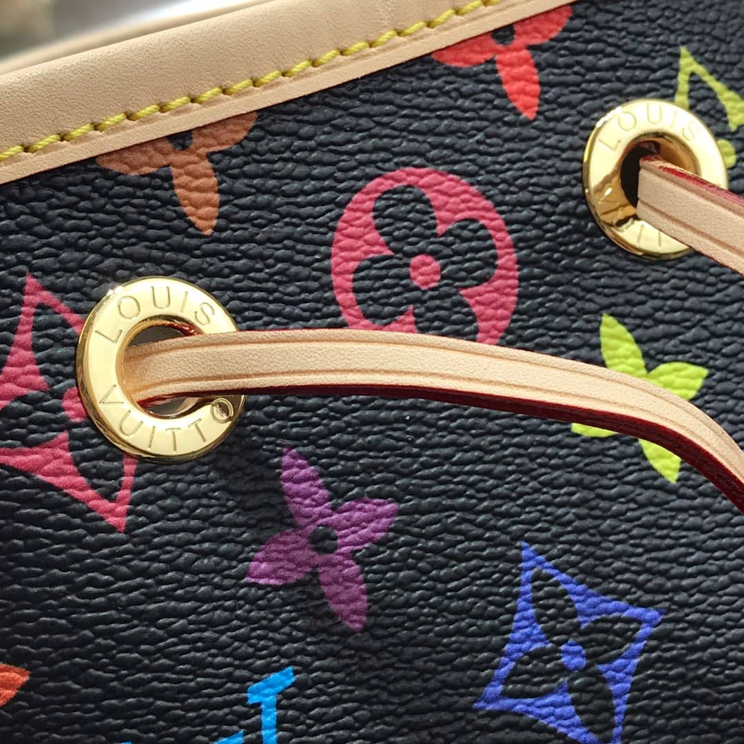 L0vis Vvtt0n Monogram Multicolor Petit Noe Replica Shoulder Bag Black M42229