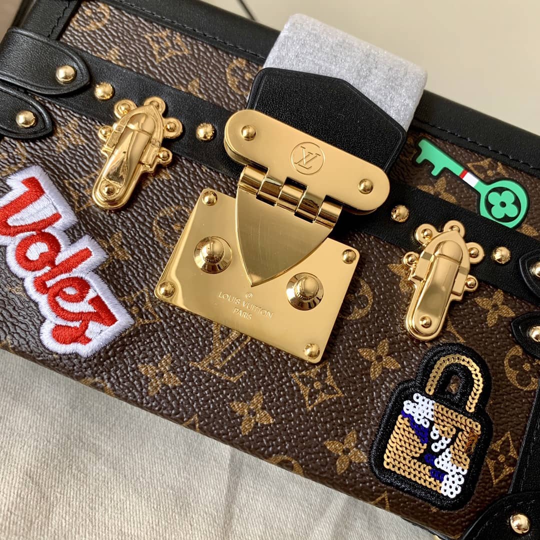 L0vis Vvtt0n Petite Malle Monogram Canvas Replica Bag Brown M40273