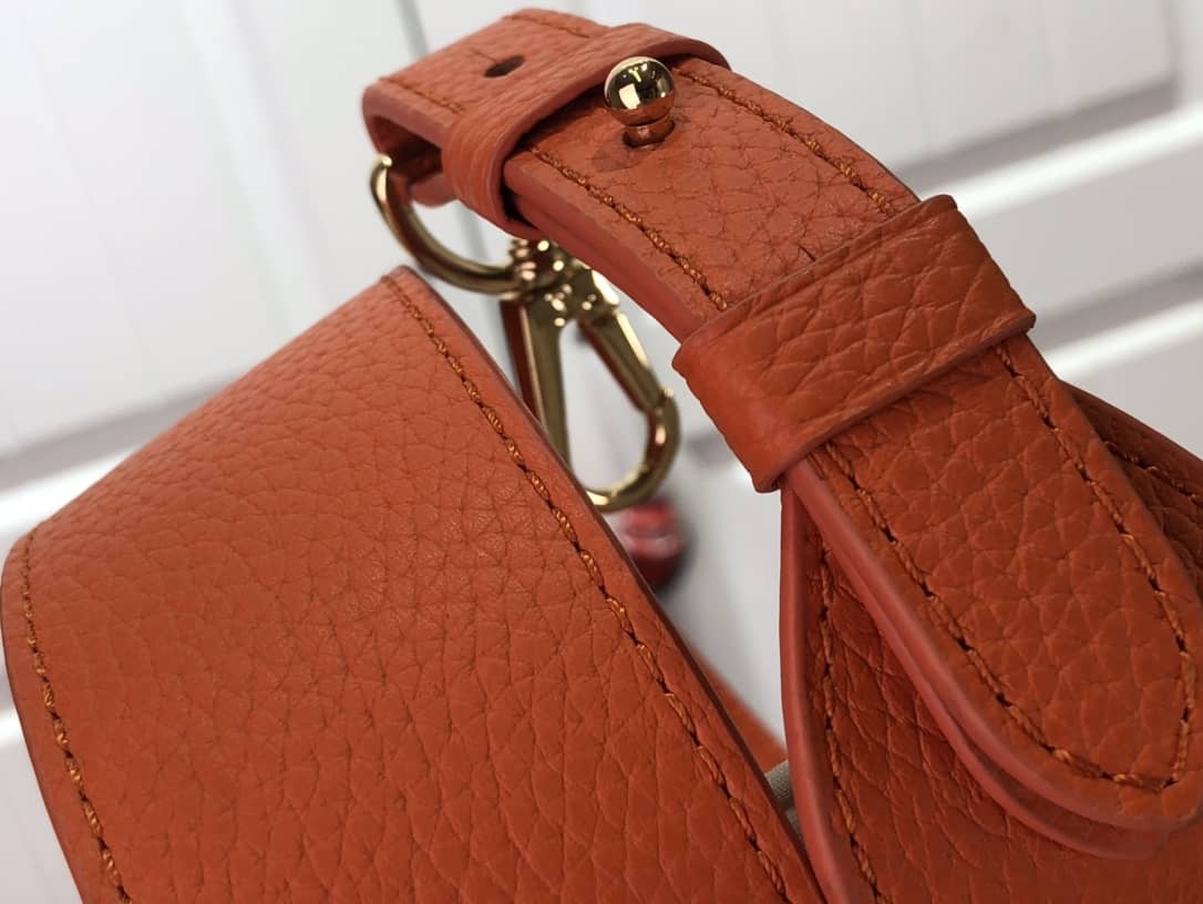 L0vis Vvtt0n Capucines Embroidery Replica Bag Orange M48865