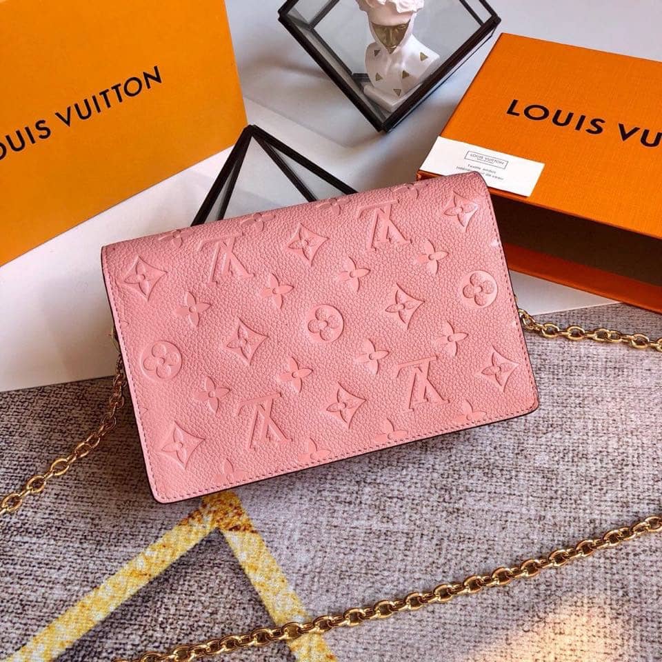 L0vis Vvtt0n Monogram Empreinte Vavin Chain Long Wallet Replica Pink M67839