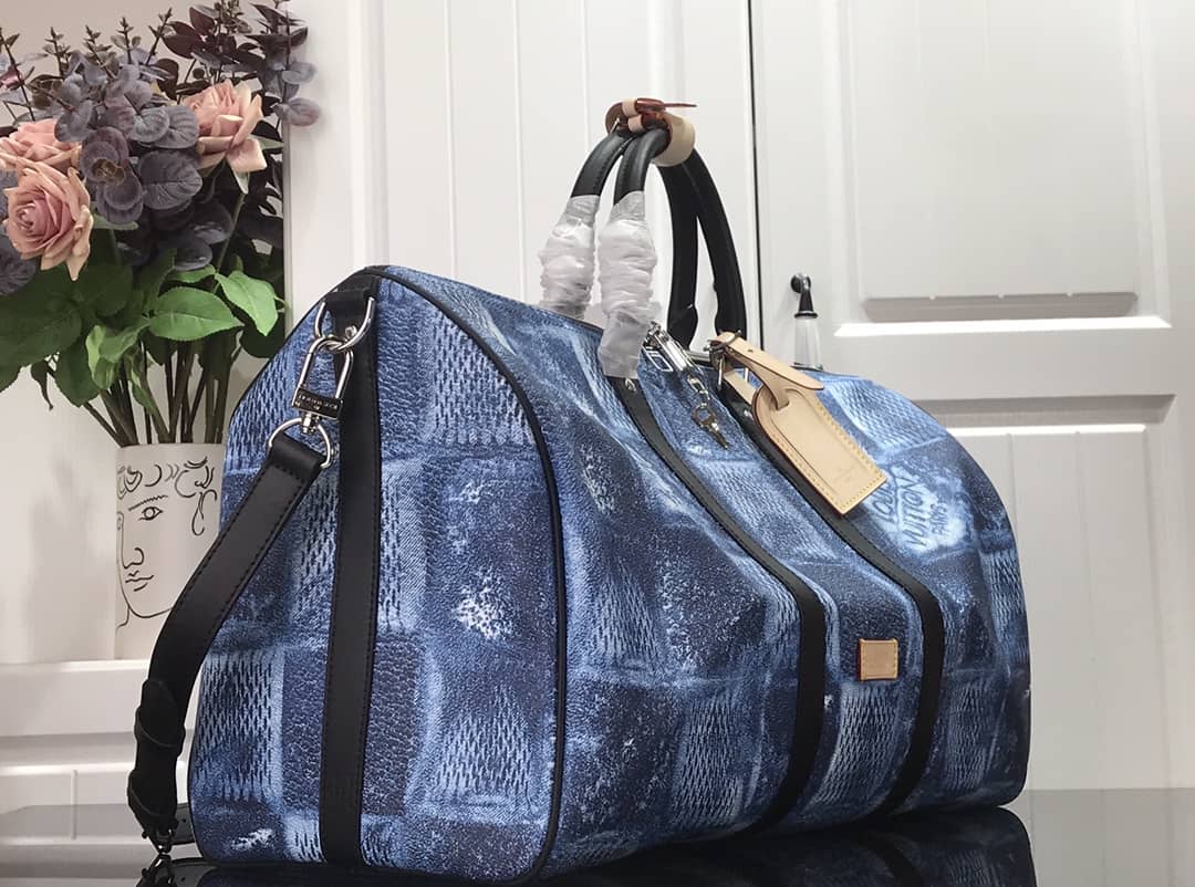 L0vis Vvtt0n Keepall Bandoulière 50 Travel Bag Replica Blue N50069