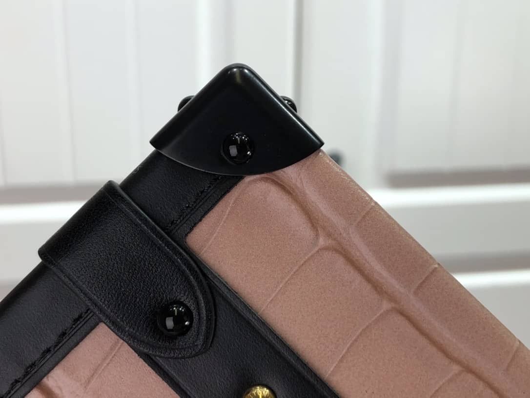 L0vis Vvtt0n Petite Malle Brilliant Alligator Leather Replica Handbag Pink N93817