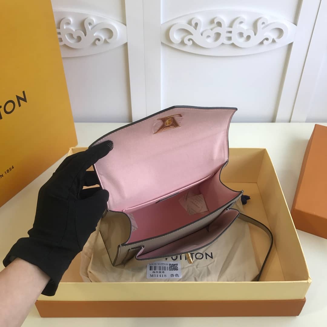 L0vis Vvtt0n MyLockMe BB Calf Chain Replica  Shoulder Bag Apricot M51418