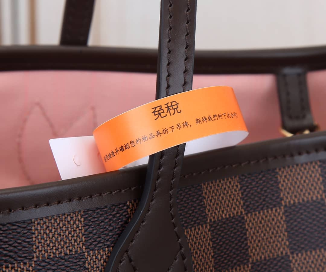 L0vis Vvtt0n Neverfull Dupe MM Damier Ebene Tote Replica Pink N41358