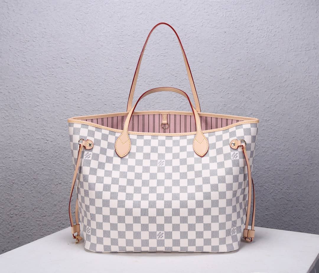 L0vis Vvtt0n Neverfull MM Damier Azur Tote Replica White N41361