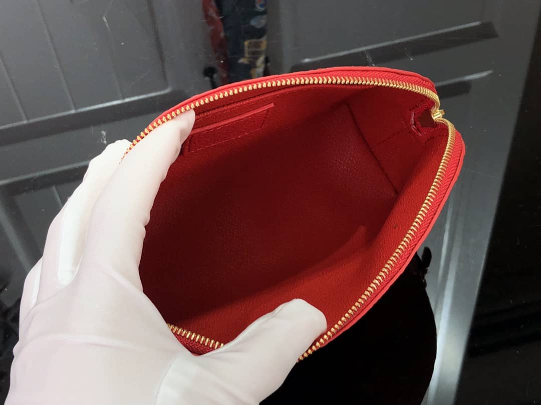 L0vis Vvtt0n Pochette Dupe Monogram Cosmetic Pouch  Red M47515