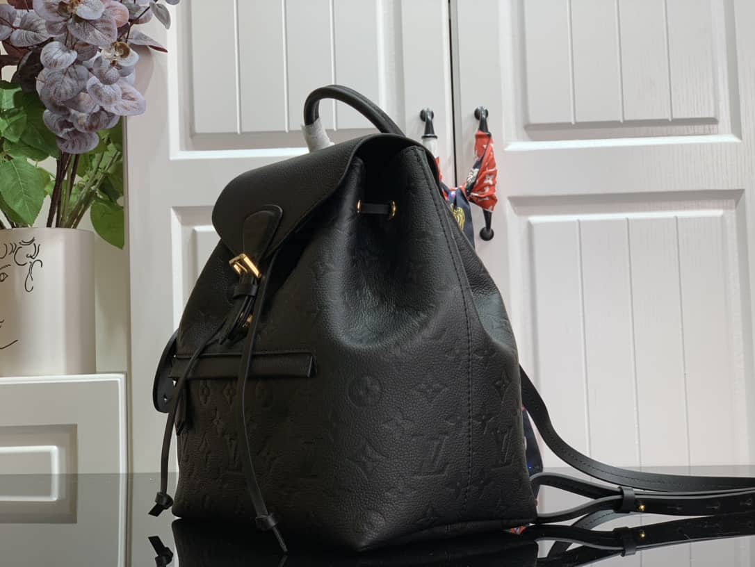 L0vis Vvtt0n Ann Platt Montsouris PM Noir Leather Replica Backpack Black M45205