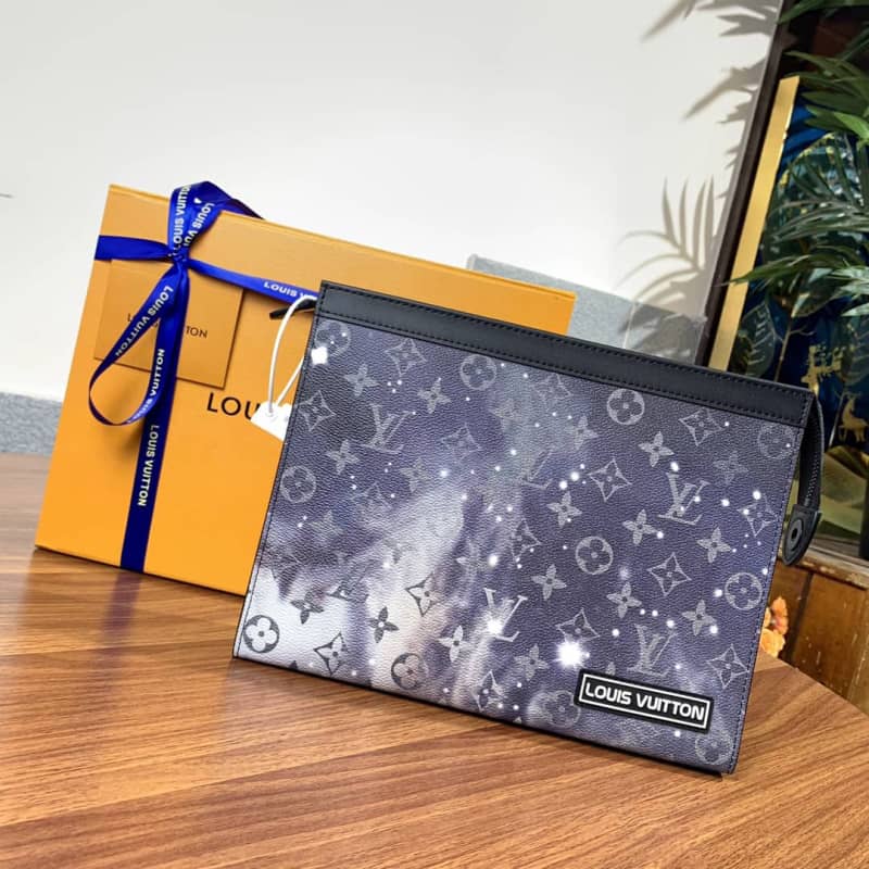 L0vis Vvtt0n Monogram Galaxy Canvas Replica Pochette Voyage Blue M44448