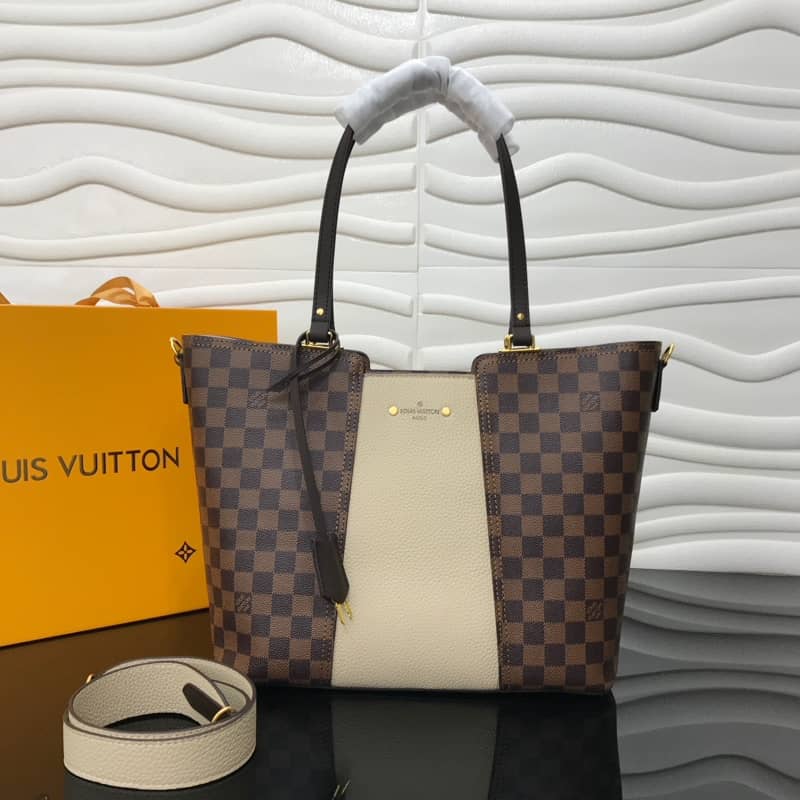 L0vis Vvtt0n Jersey Damier Ebene Canvas Magnolia Beige Bag Replica N44041