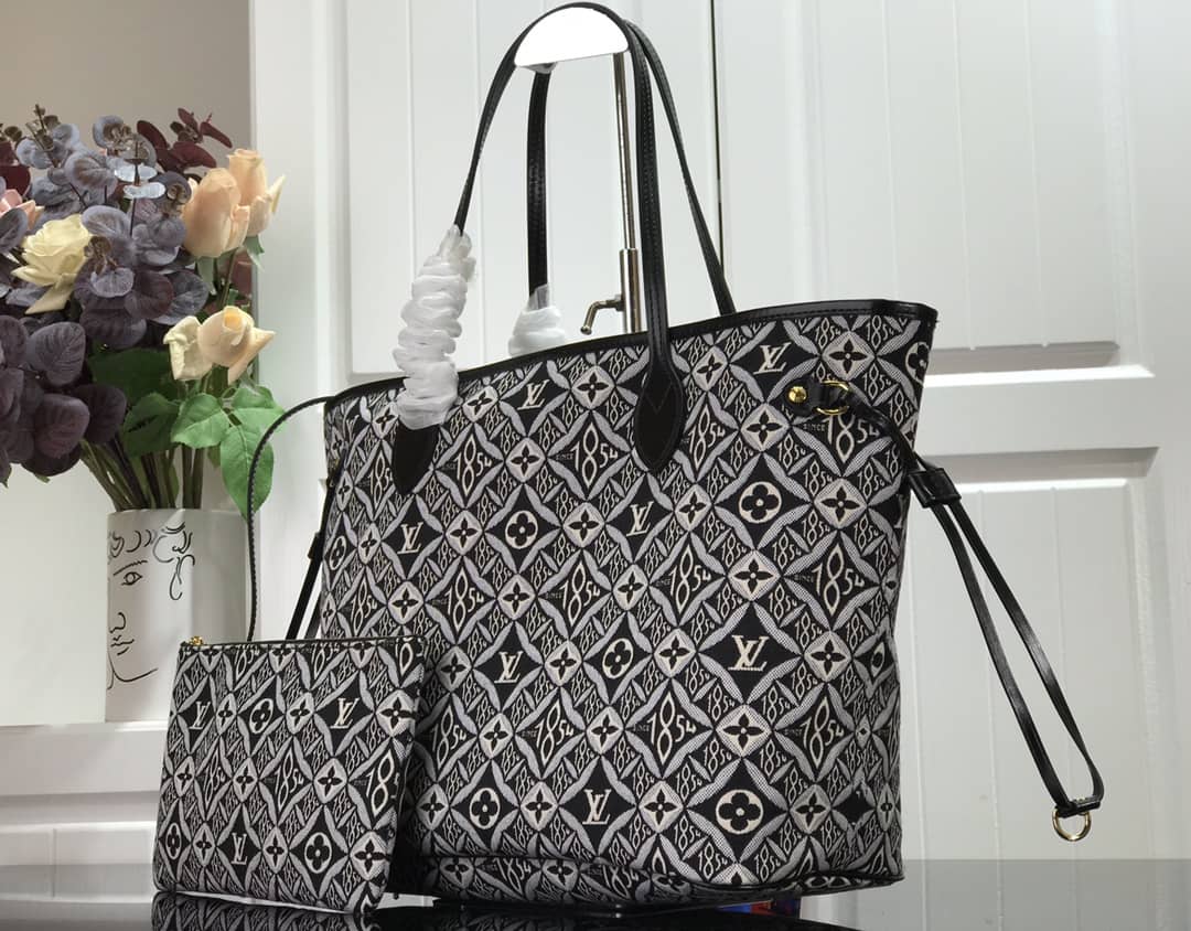L0vis Vvtt0n Monogram Jacquard Neverfull MM Tote Replica M57230