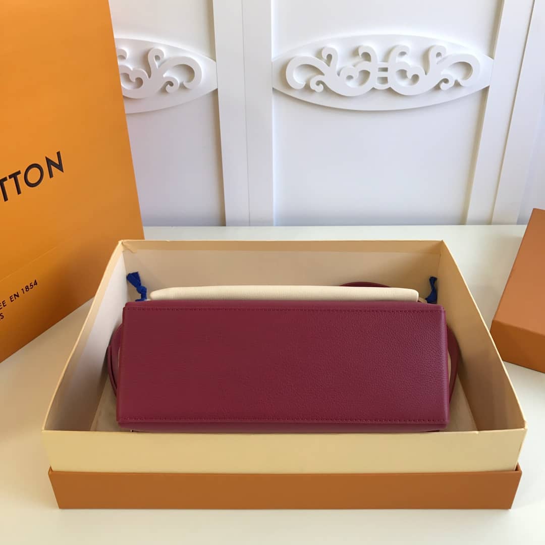 L0vis Vvtt0n MyLockMe 2way Leather Grain Replica Satchel Red M54849