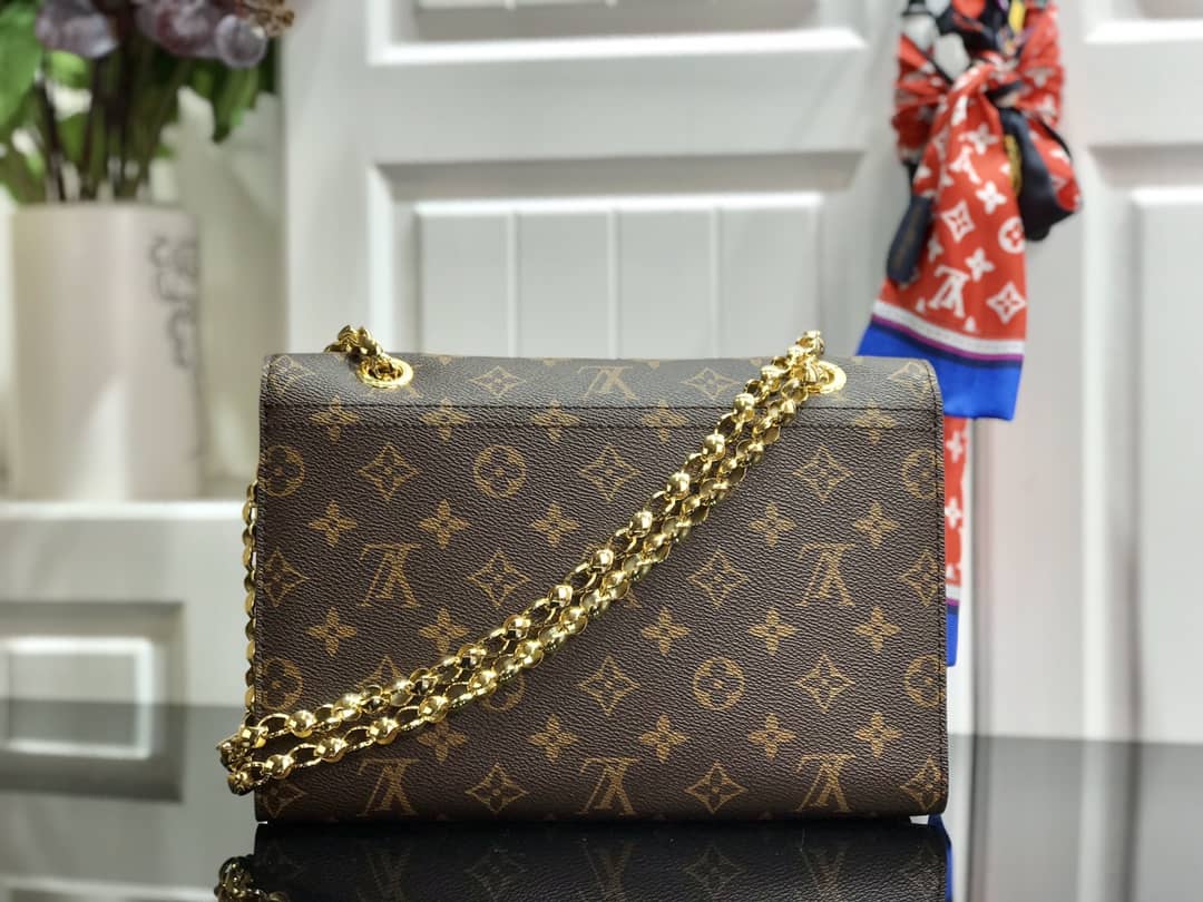 L0vis Vvtt0n Monogram Canvas Victoire Chain Bag Replica Blue M41731