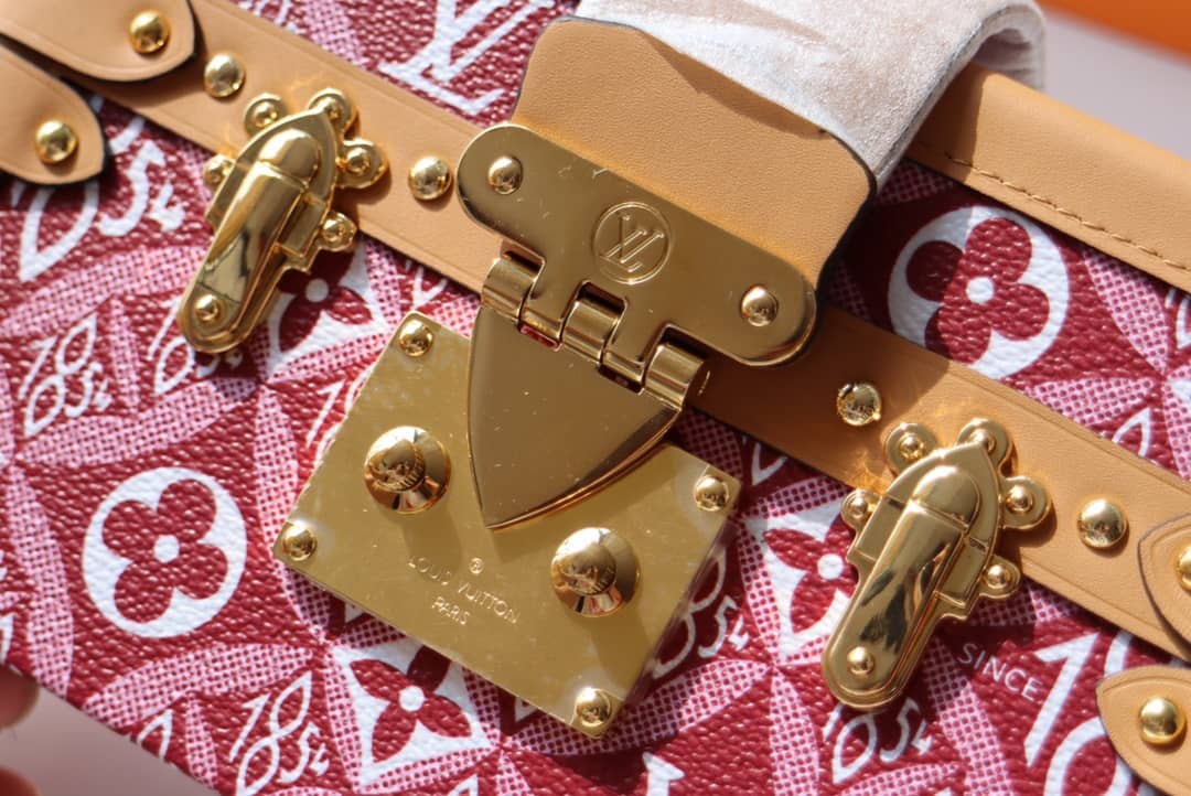 L0vis Vvtt0n Petite Malle Monogram Canvas Replica Bag Red M40273