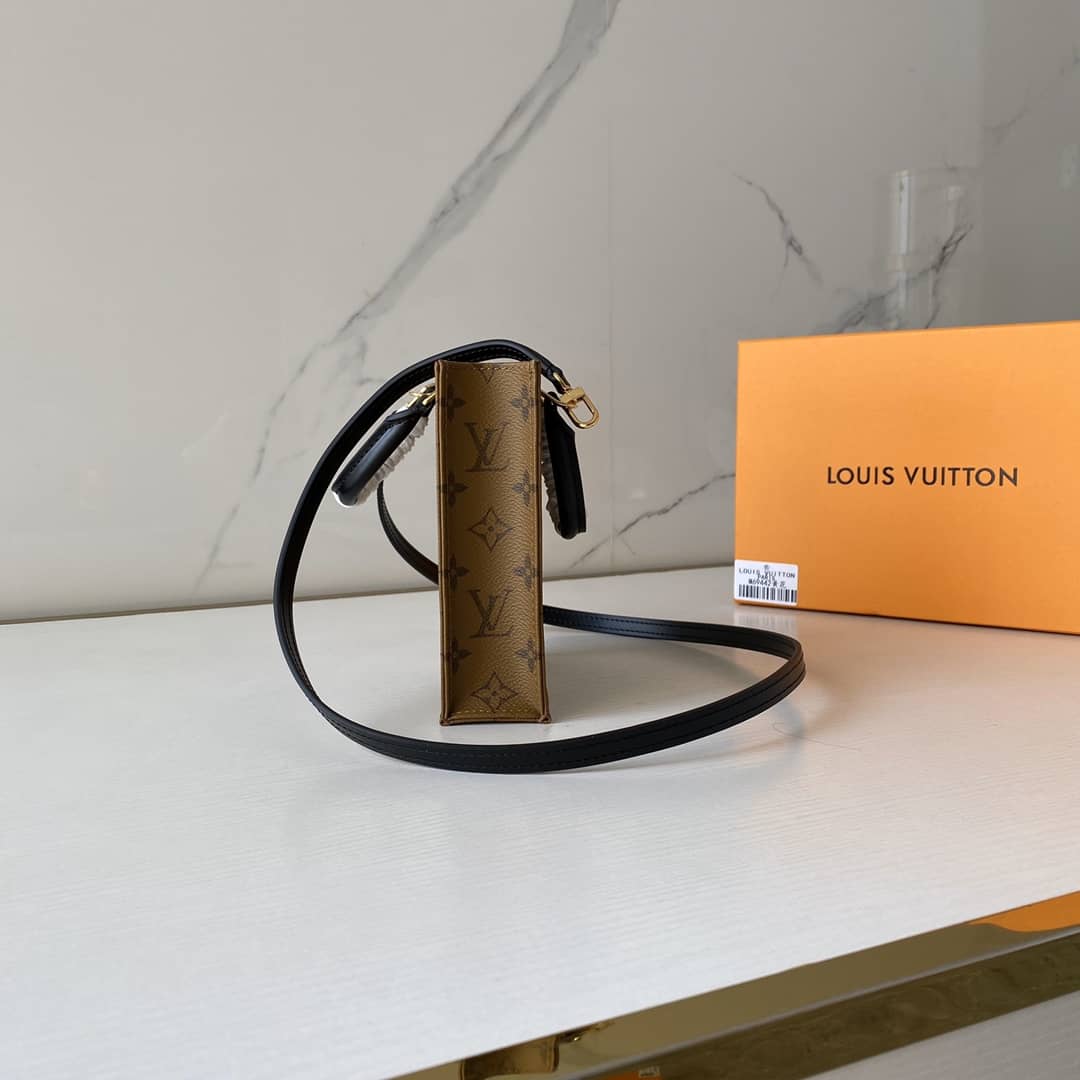 L0vis Vvtt0n Monogram Petit Sac Plat 2Way Replica Shoulder Bag Brown M69442