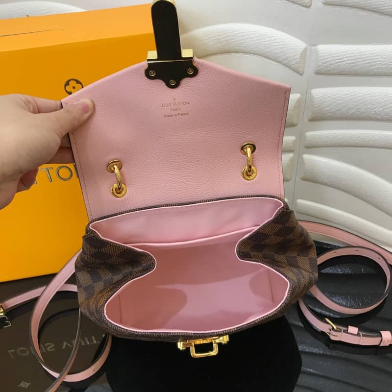 L0vis Vvtt0n Damier Ebene Clapton Replica Backpack Pink N42262