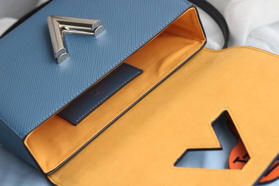 LV Tote Dupe Twist MM Crossbody Bag Replica Blue M50305