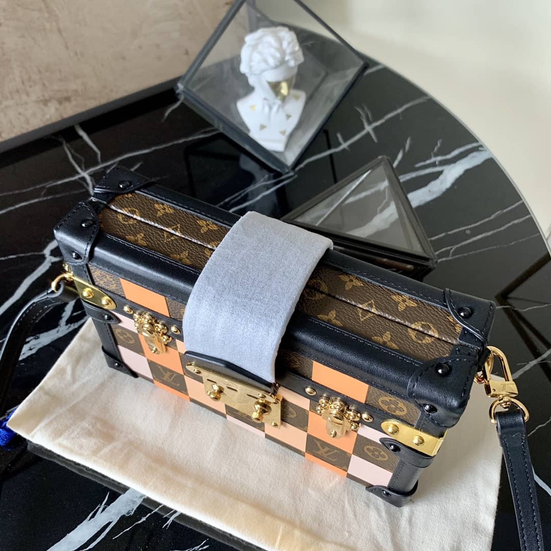 L0vis Vvtt0n Petite Malle Damier Monogram Canvas Replica Box M55519