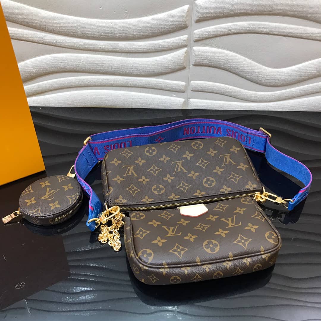 L0vis Vvtt0n Monogram Canvas Multi Pochette Replica Blue M44823