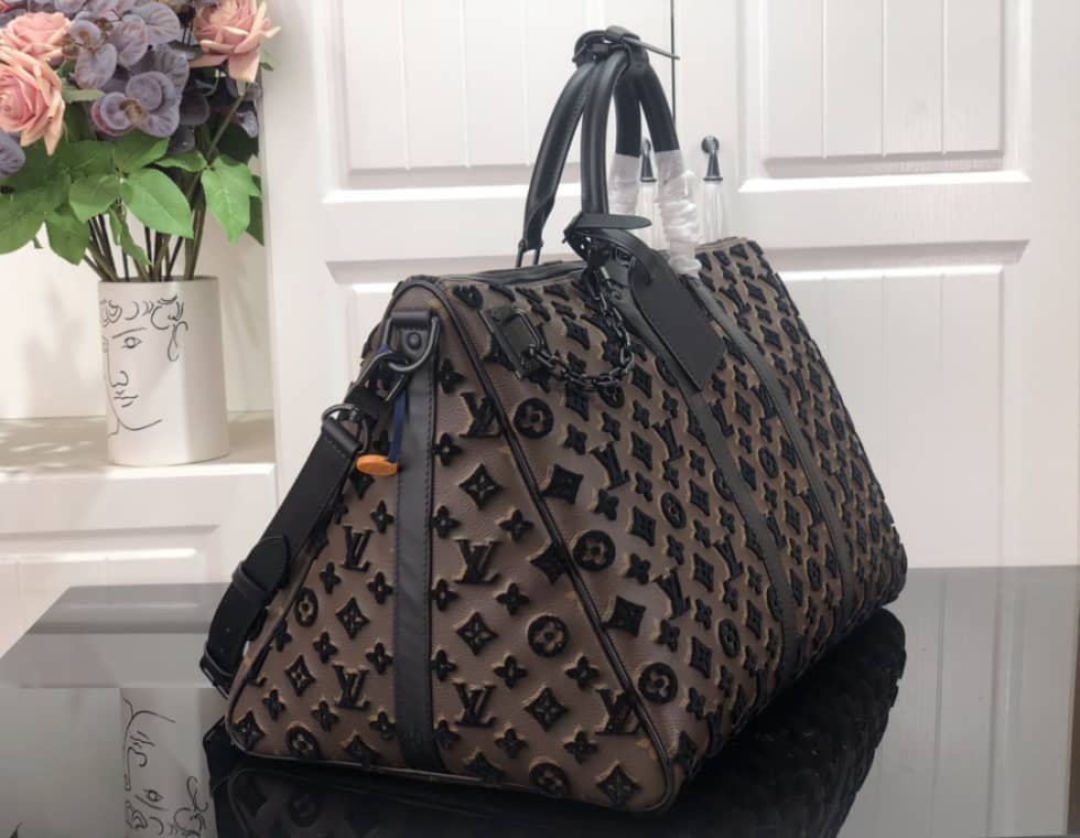 LV Duffle Bag Replica  Keepall Triangle Bandouliere 50 Brown M45046