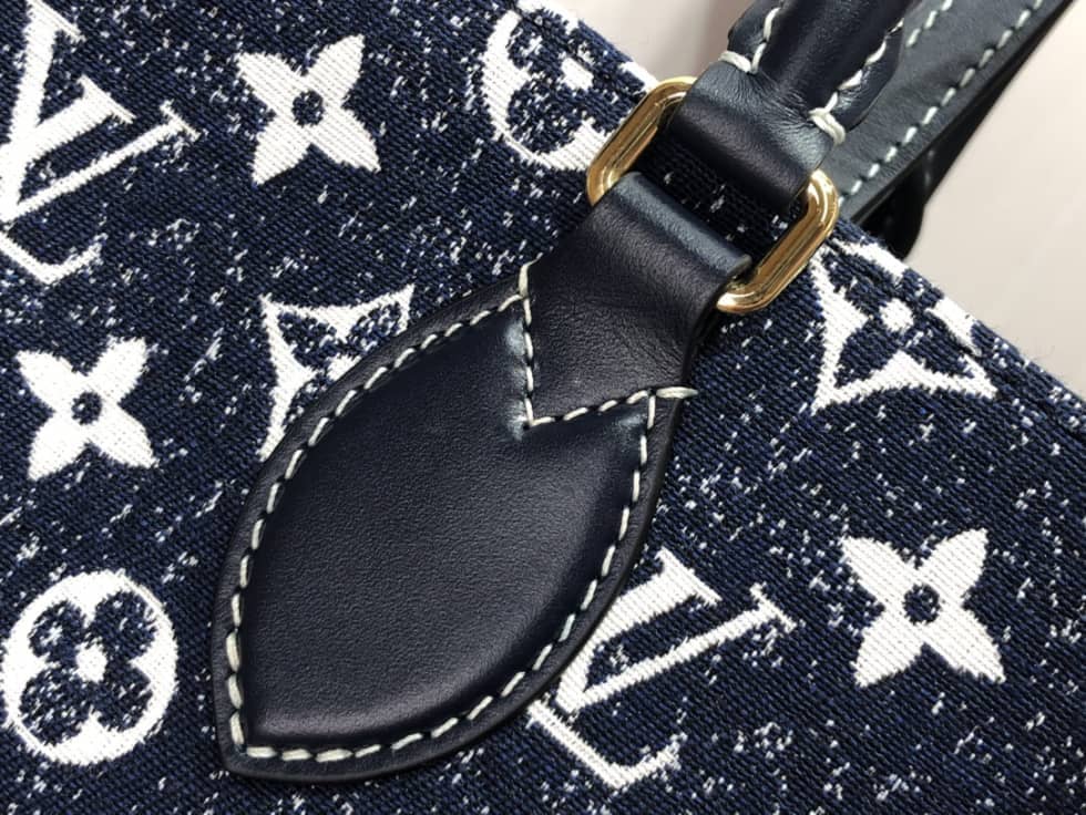 L0vis Vvtt0n Onthego MM Denim Leather M59608 Replica Tote