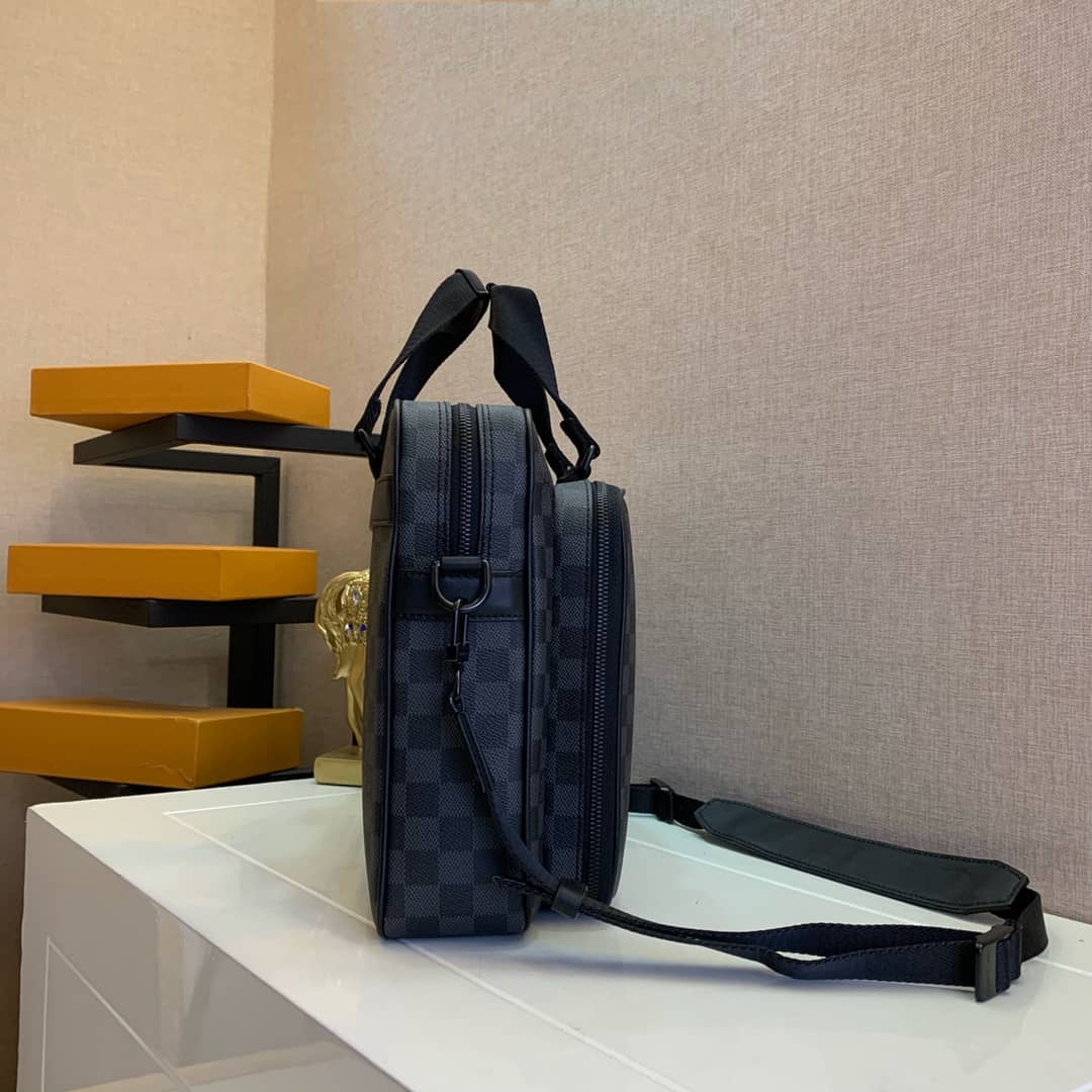 L0vis Vvtt0n Damier Graphite Coated Canvas Utility Business Bag Replica N40278