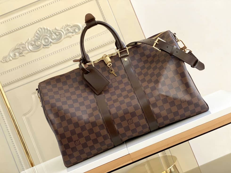 LV Duffle Bag Replica Monogram Keepall Bandouliere 45 Boston Bag Blue M41418