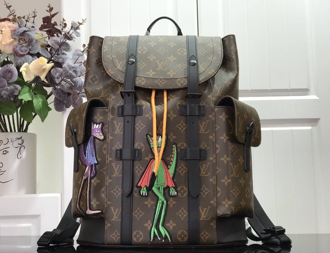 L0vis Vvtt0n Christopher PM Monogram Macassar Canvas Leather Replica Backpack M43735