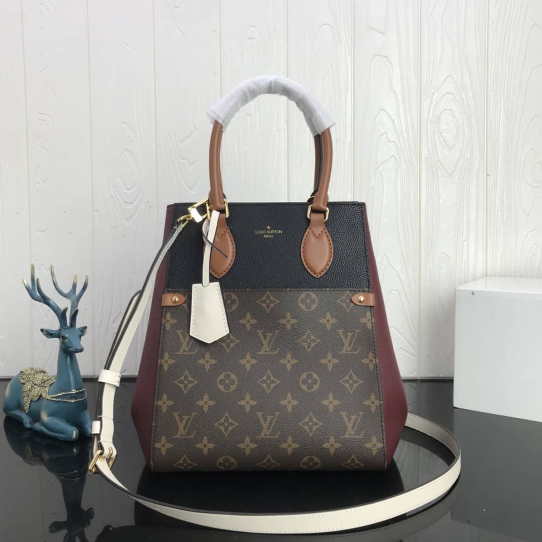 L0vis Vvtt0n Monogram Fold MM 2way Tote Replica Black M45409