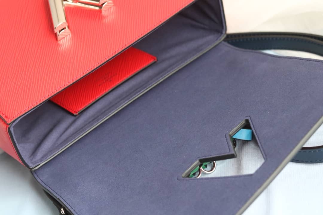 LV Tote Dupe Twist MM Crossbody Bag Replica Red M50305