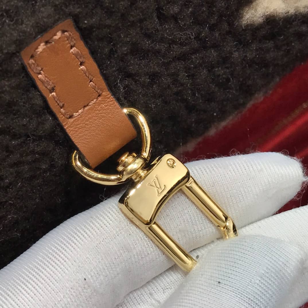 L0vis Vvtt0n Onthego Teddy Shearling Limited GM Tote Replica Black M55421