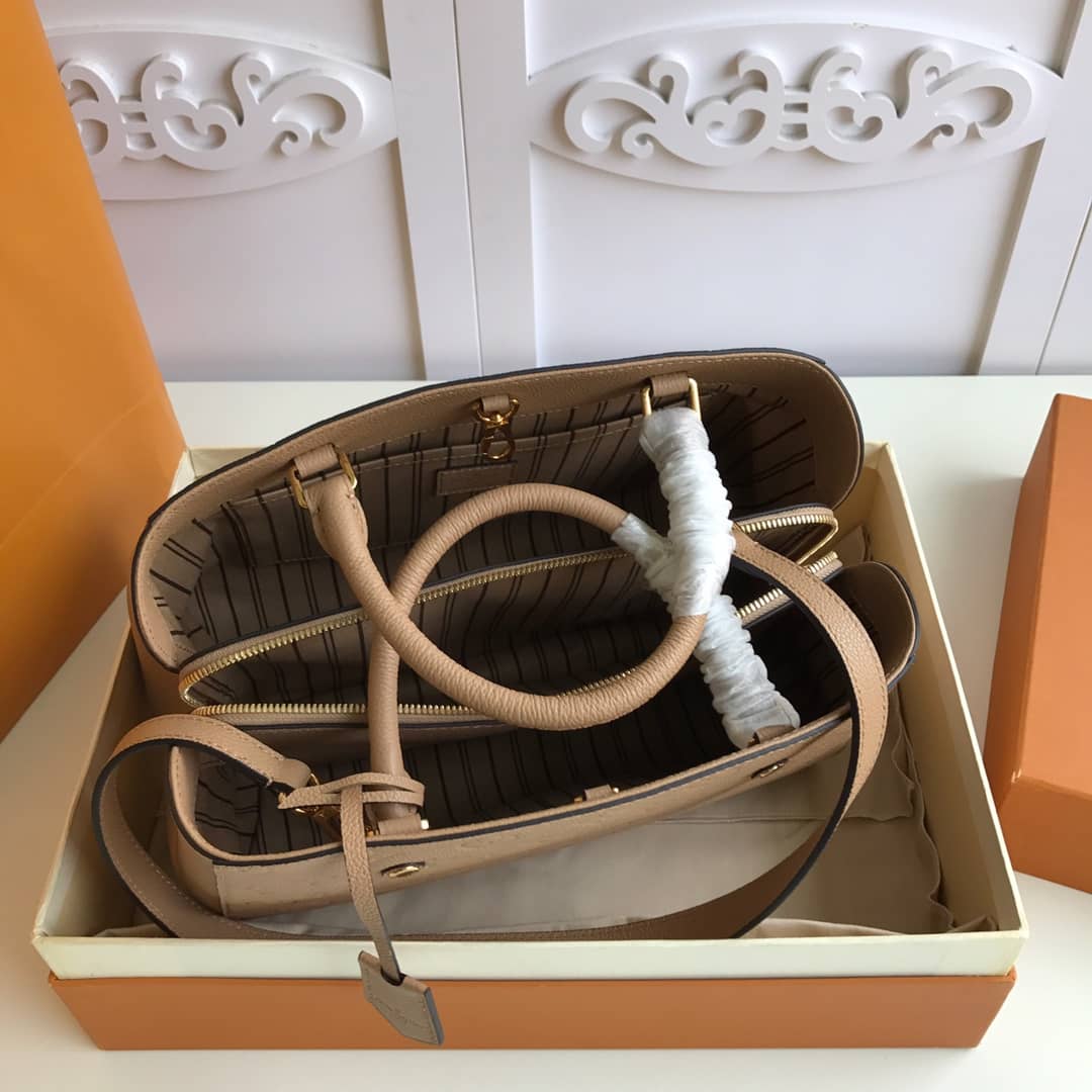 L0vis Vvtt0n Monogram Montaigne MM Shoulder Bag Replica Apricot M41048